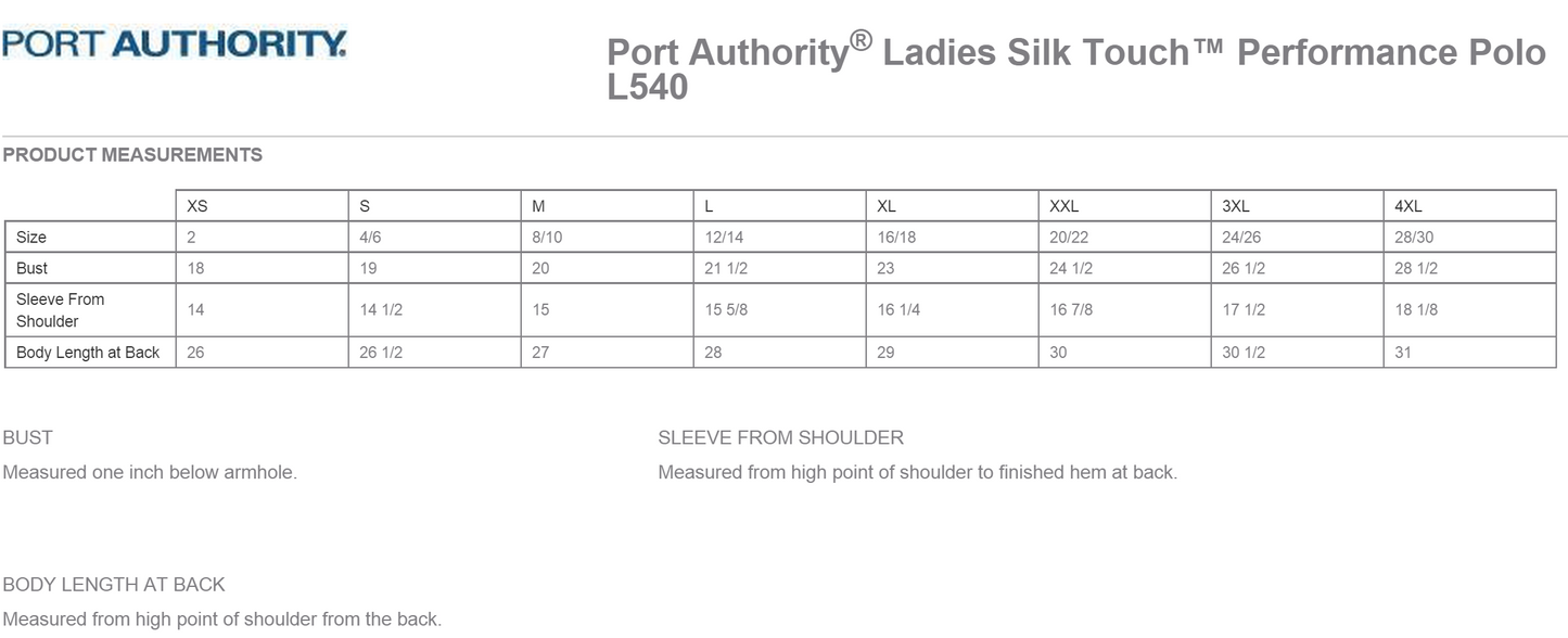 Referee Polo (All Levels) - Ladies Silk Touch™ Performance Polo